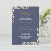 Invitations de mariage de dentelle musulmane (Debout devant)