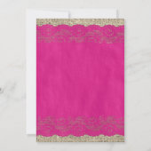 Invitations de mariage de dentelle russe de Fuchsi (Dos)