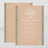 Invitations de mariage de dentelle Vintage (Devant / Derrière)