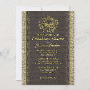 Invitations de mariage de dentelle Vintage noire e
