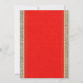 Invitations de mariage de dentelle Vintage rouge e (Dos)