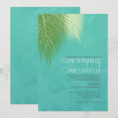 Invitations de mariage de destination de plage (Devant / Derrière)