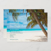 Invitations de mariage de destination de plage de (Devant / Derrière)