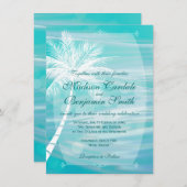 Invitations de mariage de destination de plage de (Devant / Derrière)