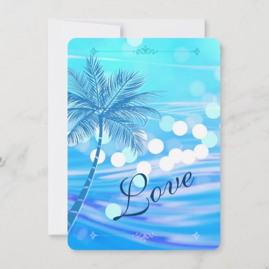 Invitations de mariage de destination de plage de (Dos)