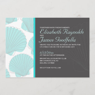 Invitations de mariage de destination des coquilla