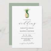 Invitations de mariage de destination tropicale An (Devant / Derrière)