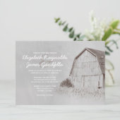 Invitations de mariage de ferme de pays (Debout devant)