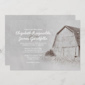 Invitations de mariage de ferme de pays (Devant / Derrière)