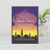 Invitations de mariage de fiançailles de mille et (Debout devant)