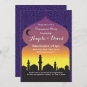 Invitations de mariage de fiançailles de mille et (Devant / Derrière)