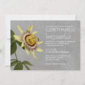 Invitations de mariage de fleur de passion (Devant)