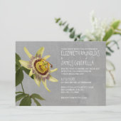 Invitations de mariage de fleur de passion (Debout devant)