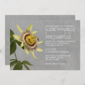 Invitations de mariage de fleur de passion (Devant / Derrière)