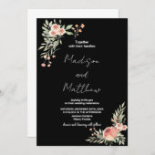 Invitations de mariage de fleurs (Devant / Derrière)