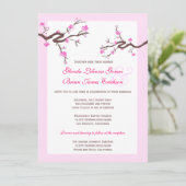 Invitations de mariage de fleurs de cerisier (Debout devant)