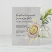 Invitations de mariage de fleurs de la passion Vin (Debout devant)