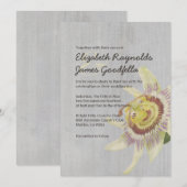 Invitations de mariage de fleurs de la passion Vin (Devant / Derrière)