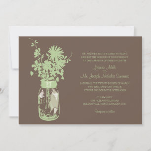 Invitations de mariage de fleurs sauvages et de