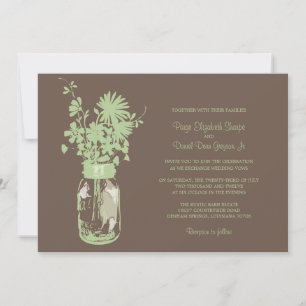 Invitations de mariage de fleurs sauvages et de