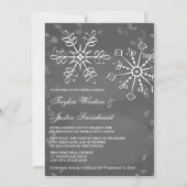 Invitations de mariage de flocon de neige de (Devant)