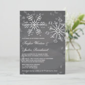 Invitations de mariage de flocon de neige de (Debout devant)