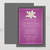 Invitations de mariage de Fuchsia (Devant / Derrière)