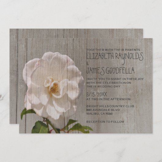 Invitations de mariage de Gardenia en Russie (Devant / Derrière)