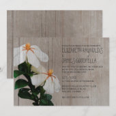 Invitations de mariage de Gardenias (Devant / Derrière)