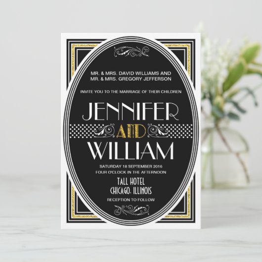 Invitations de mariage de Gatsby dans les années 1 (Debout devant)