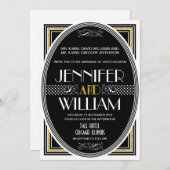Invitations de mariage de Gatsby dans les années 1 (Devant / Derrière)