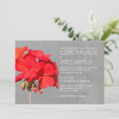 Invitations de mariage de géranium (Debout devant)