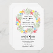 Invitations de mariage de germes floraux rustiques (Devant / Derrière)