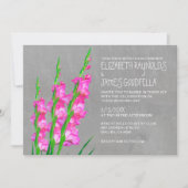 Invitations de mariage de glaïeul (Devant)