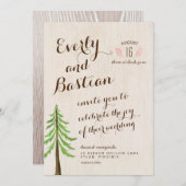 Invitations de mariage de Glam rustique (Devant / Derrière)