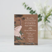 Invitations de mariage de grues japonaises vintage (Debout devant)