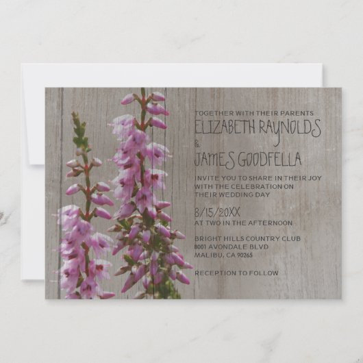 Invitations de mariage de Heather Russe (Devant)