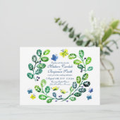 Invitations de mariage de jardin de papillon (Debout devant)