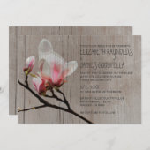 Invitations de mariage de la branche de la Magnoli (Devant / Derrière)