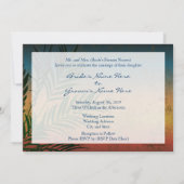 Invitations de mariage de la branche de palmier du (Dos)