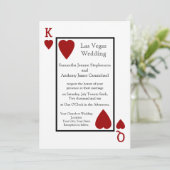 Invitations de mariage de la carte de jeu rouge (Debout devant)