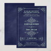 Invitations de mariage de la décoration de tableau (Devant / Derrière)