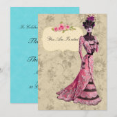 Invitations de mariage de la femme victorienne (Devant / Derrière)