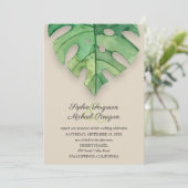 Invitations de mariage de la feuille de monstère t (Debout devant)