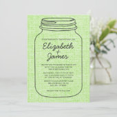 Invitations de mariage de la génoise Mason Jar (Debout devant)