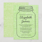 Invitations de mariage de la génoise Mason Jar (Devant / Derrière)