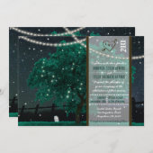 Invitations de mariage de la luciole Mason Jar (Devant / Derrière)