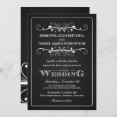 Invitations de mariage de la Marque de Chalkboard (Devant / Derrière)