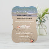 Invitations  de mariage de la plage de Flower Aloh (Debout devant)