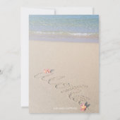 Invitations de mariage de la plage de Flower Aloh (Dos)
